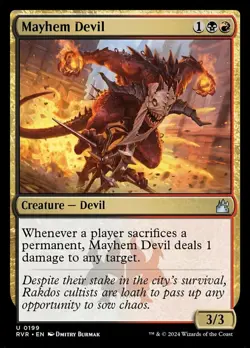 Mayhem Devil Light Play, English Magic the Gathering MTG Ravnica Remastered - Image 1