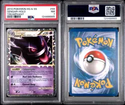 2010 POKEMON HEARTGOLD & SOULSILVER TRIUMPHANT #94 GENGAR-HOLO PSA 7 - Image 3