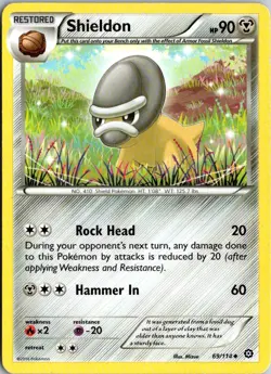 Shieldon 69/114 - XY - Steam Siege Normal Pokemon TCG MP - Image 1