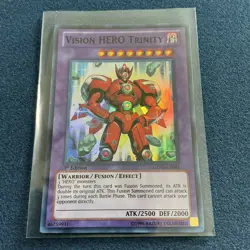 Yugioh Vision HERO Trinity GENF-EN091 Super Rare 1st Edition NM - Image 1