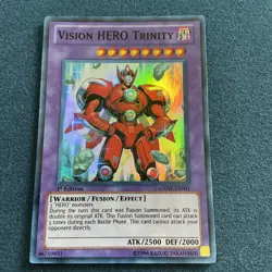 Yugioh Vision HERO Trinity GENF-EN091 Super Rare 1st Edition NM - Image 2