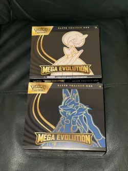 Sealed Set of 2 Pokemon Mega Evolution Elite Trainer Boxes Lucario & Gardevoir - Image 2