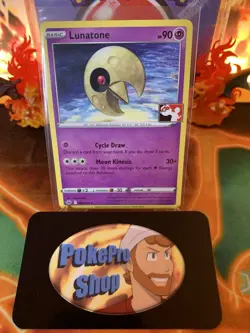 2023 Play! Pokemon Prize Pack Series 3 Lunatone 62 - NM - Image 1