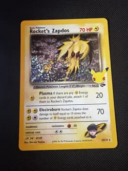 Pokemon Celebrations Rocket's Zapdos Holo Card 15/132 25th Anniversary Edition - Image 1