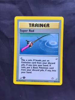 Pokemon Cards: Neo Genesis 1st Edition Common: Super Rod 103/111 - Image 1