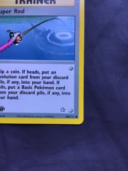 Pokemon Cards: Neo Genesis 1st Edition Common: Super Rod 103/111 - Image 4