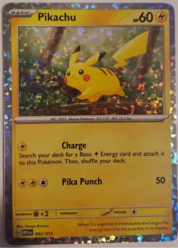 PIKACHU - McDonald's Promo 002/015 M24 EN 2024 Happy Meal Holo Foil Pokemon 2025 - Image 1