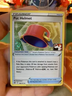 2023 Play! Pokemon Prize Pack Series 3 Pot Helmet 146 Cosmos Holo - NM - Image 2