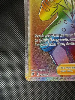 Pokemon TCG Sonia 203/192 Swsh02: Rebel Clash Holo Rainbow Hyper Secret Rare - Image 5
