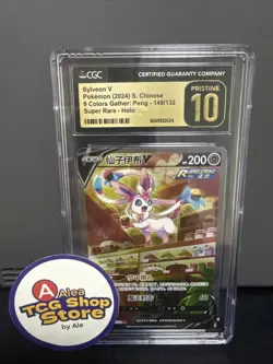Pokemon chinese Sylveon V 148/132 Eevee Heroes Alt Art CGC Pristine 10 - Image 1