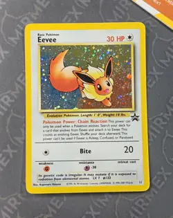 Pokemon Eevee #11 Wizards Black Star Promo Pokemon League English Holo - Image 2