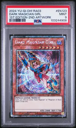 2024 YU-GI-OH! RA03-QUARTER CENTURY BONANZA #EN123 DARK MAGICIAN GIRL PSA 9 - Image 1