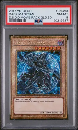 2017 Dark Magician Secret Rare - Yu-Gi-Oh DSOD Movie Pack Gold Edition - PSA 8 - Image 1