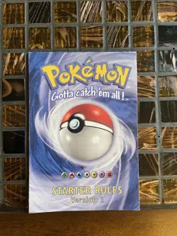 1999 Base Set ADVANCED Rule Book Version 1 Pokemon Cards TCG Pamphlet Vintage - Image 1