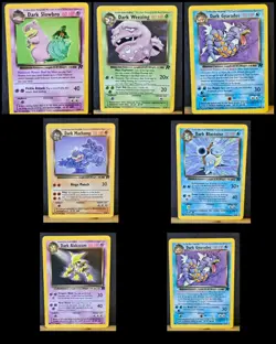 Pokemon Lot of 7 Dark Cards Team Rocket Non Holo Rares NM-LP + Unplayed - Image 1