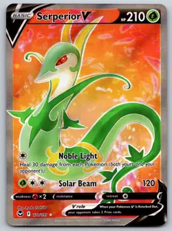 Serperior V (Full Art) 170/195 SWSH12: Silver Tempest NM Pokemon Card TCG - Image 1