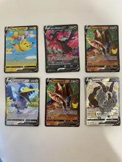 Pokemon V Mixed Card Lot NM TCG Flying Pikachu, Moltres, Zamazenta, Dubwool - Image 1
