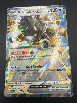 Pokemon TCG Bouffalant EX 077/086 White Flare Holo Ultra Rare Card - Image 2