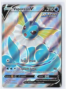 Vaporeon V 172/203 Holo - Evolving Skies SWSH07 - Pokemon Trading Card Game - NM - Image 1