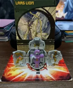Bakugan Haos Lars Lion 310G Gray Battle Brawlers Legendary Soldier W/ Card READ! - Image 1