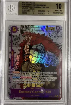 BGS 10 One Piece Card Eustass Captaid Kid Manga Alternative Art OP05-074 PRB01 - Image 1