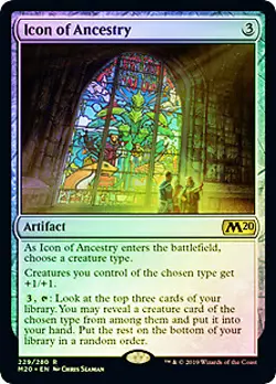 Icon of Ancestry FOIL Core Set 2020 / M20 NM Artifact Rare MAGIC CARD ABUGames - Image 1