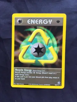 Pokemon Cards: Neo Genesis 1st Edition Rare: Recycle Energy 105/111 - Image 1