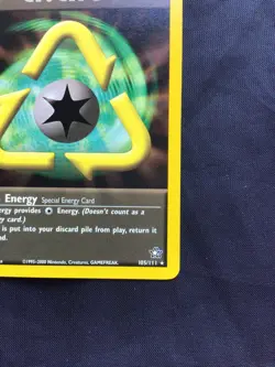 Pokemon Cards: Neo Genesis 1st Edition Rare: Recycle Energy 105/111 - Image 4