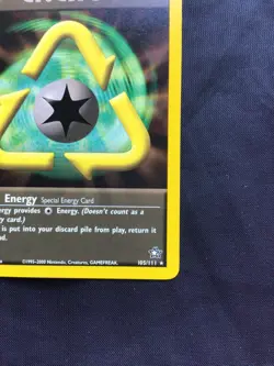 Pokemon Cards: Neo Genesis 1st Edition Rare: Recycle Energy 105/111 - Image 5