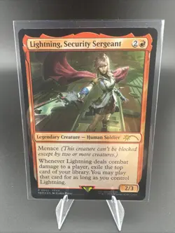 Lightning, Security Sergeant Final Fantasy Foil Promo - NM P0002 PRM MTG Magic - Image 1