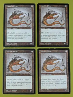 Metallic Sliver x4 Tempest 4x Playset Magic the Gathering MTG - Image 1