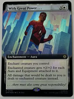 MTG Marvel’s Spider-Man With Great Power. Enchantment - Aura RARE FOIL #0248 - Image 1
