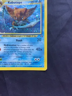 Pokemon Cards: Neo Discovery Rare Holo: Kabutops 9/75 - Image 5