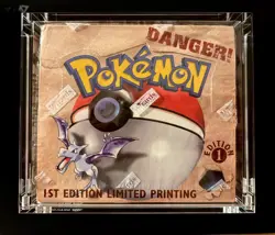 EMPTY 1st Edition Fossil Pokemon Card Booster Box Pack - Image 1