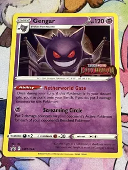 Pokemon Gengar - SWSH241 - Black Star Promo - Lost Origin Prerelease STAMP - Image 1