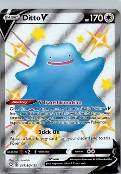 Pokemon TCG Ditto V SV118/122 Shining Fates Shiny Vault NM - Image 1