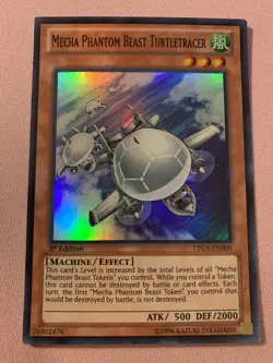 Yu-Gi-Oh! Mecha Phantom Beast Turtletracer LTGY-EN000 Super Rare 1st Ed NM - Image 1