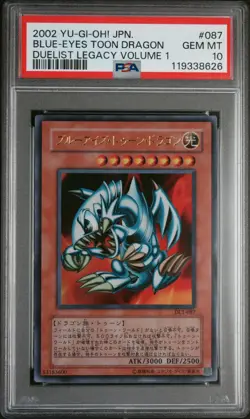 Yu-gi-Oh! Blue-Eyes Toon Dragon DL1-087 2002 Ultra Rare | PSA 10 - Image 1