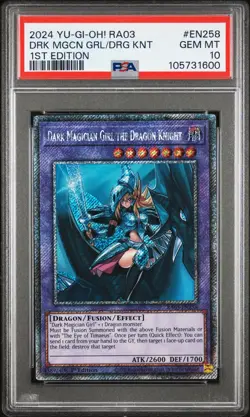 2024 1ST ED #EN258 DARK MAGICIAN GIRL THE DRAGON KNIGHT PSA 10 - Image 1