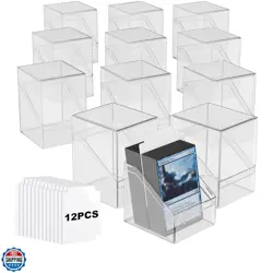 Card Deck Cases, 12 Pack Acrylic Commander Deck Box Holding 100+ Sleeved Card... - Image 1