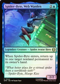 Foil Spider-Byte, Web Warden [Marvel's Spider-Man] MTG - Image 1