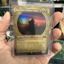 MTG Saruman of Many Colors *SHOWCASE FOIL* The Lord of the Rings 0328 NM - Image 1
