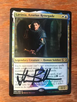 Magic the Gathering MTG foil Lavinia, Azorious Renegade Ravnica signed NM - Image 2