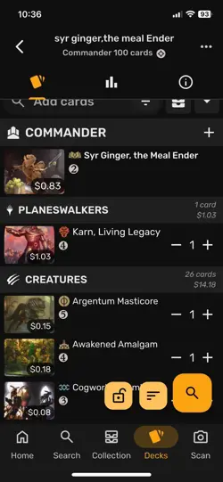 Mtg Commander Deck Syr Ginger,The Meal Ender Sleeved Ready To Play With Case. - Image 3