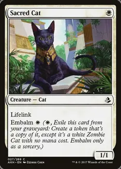 Sacred Cat 1x FOIL AKH MTG Amonkhet Common MINT white - Image 1