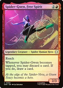 Foil Spider-Gwen, Free Spirit [Marvel's Spider-Man] MTG - Image 1