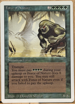 REVISED EDITION Vintage MtG Force of Nature Unplayed NM - Image 1