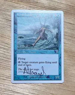 VTG 2001 MTG Magic the Gathering Wind Dancer 113/350 Signed Rob Alexander - Image 1