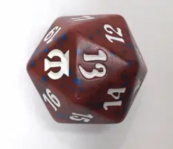 Magic the Gathering MTG d20 Spindown Dice Red and Blue Speckled - Image 2