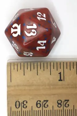 Magic the Gathering MTG d20 Spindown Dice Red and Blue Speckled - Image 5